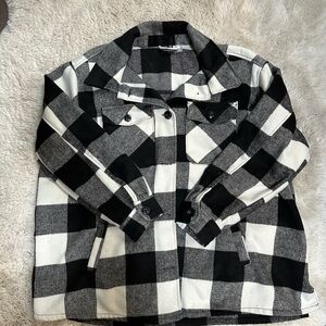 Black and White Plaid Jacket